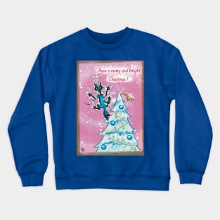 Zap Cat Christmas: Merry and BRIGHT Crewneck Sweatshirt